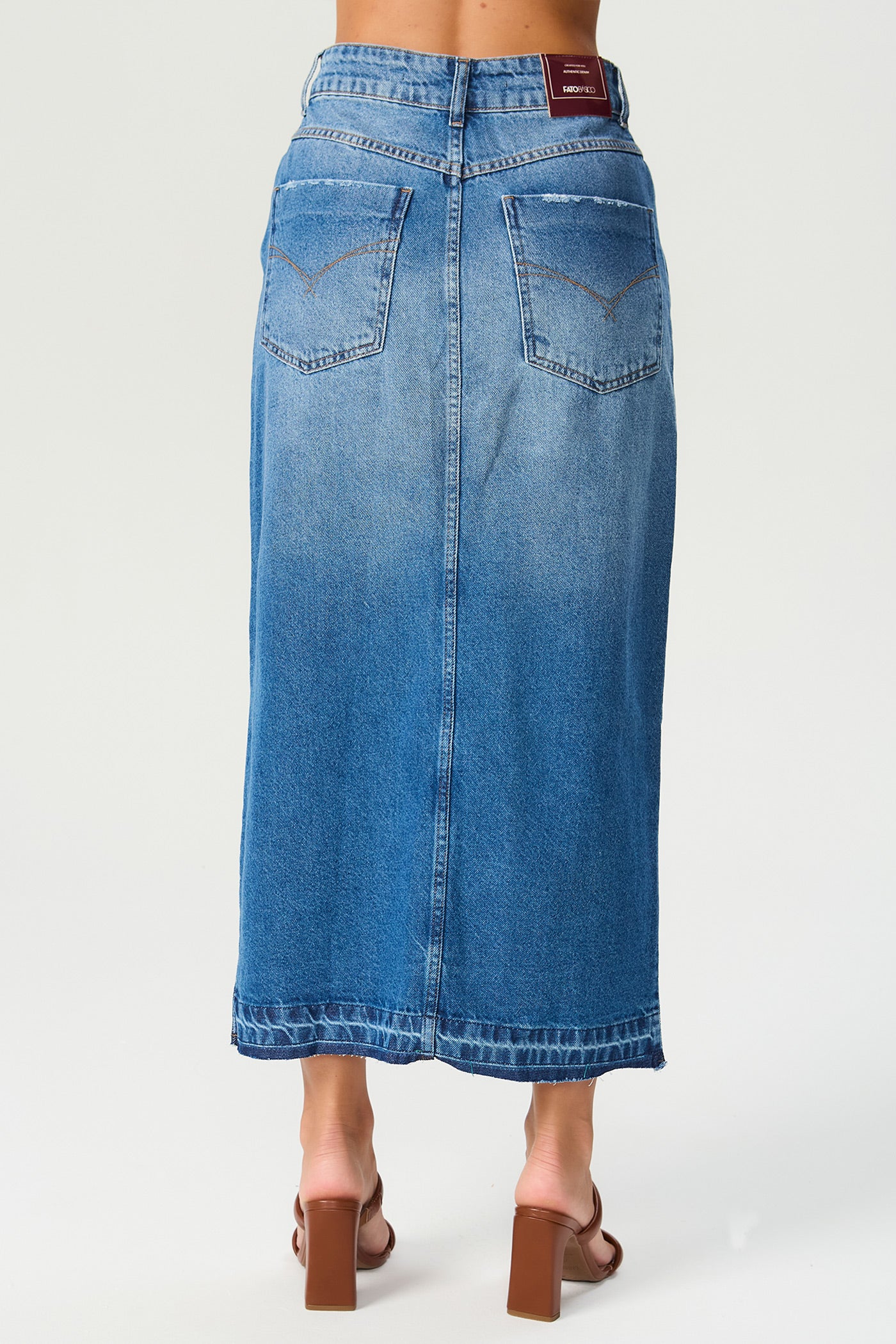 Saia jeans coluna Fato Básico