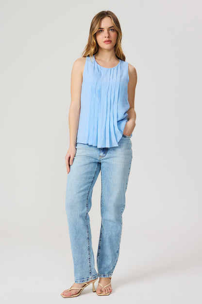 Calça reta lavagem vintage