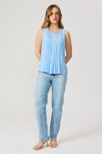 Calça reta lavagem vintage