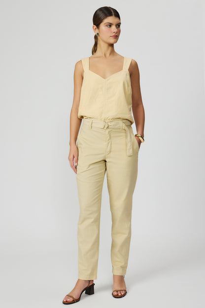 Blusa alças amarelo manteiga Fato Básico