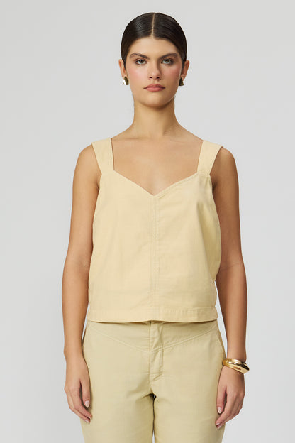 Blusa alças amarelo manteiga Fato Básico