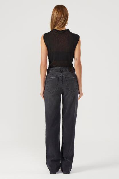 Calça wide leg black Fato Básico