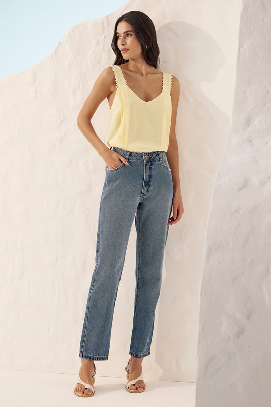 Calça jeans reta Fato Básico